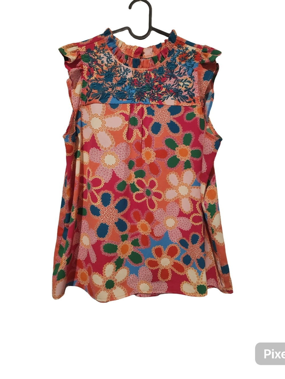 Smocked Floral Sleeveless Camisole - Multi-Color